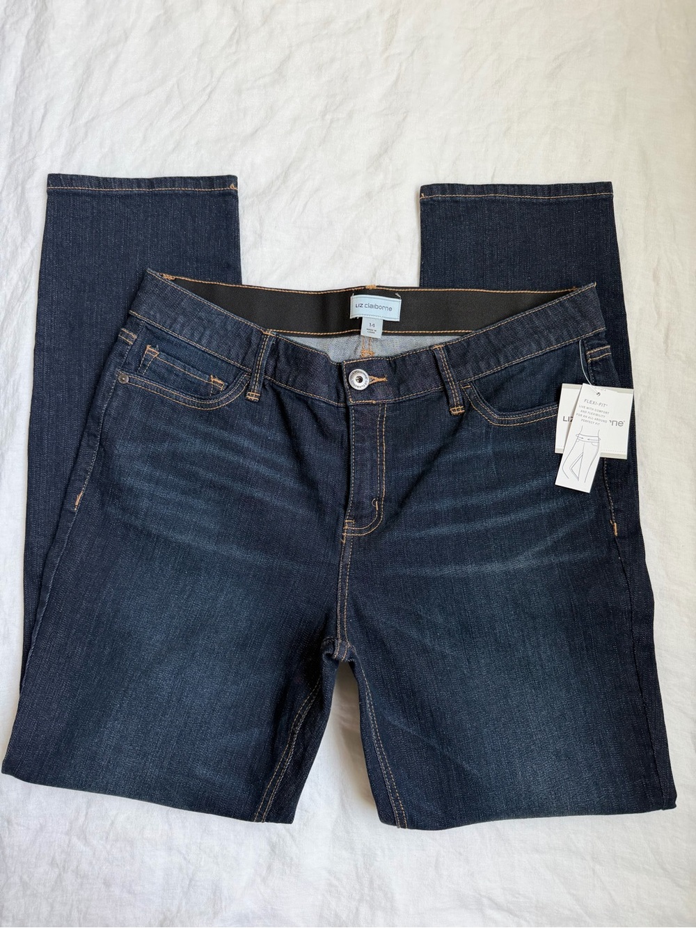 Liz Claiborne Dark Indigo Flex Fit Jeans